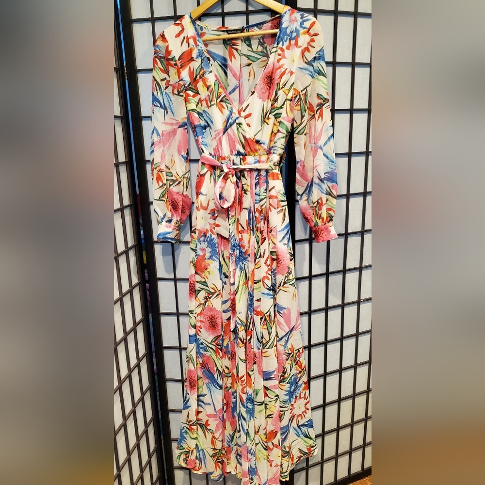 Flowing floral dress